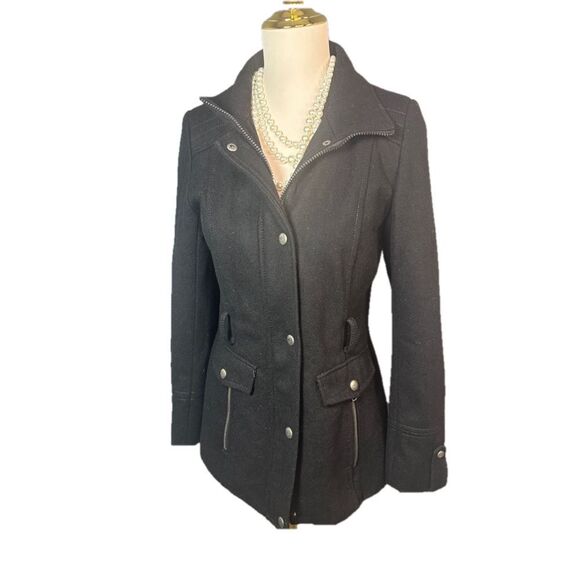 Classic Buffalo Black Pea Coat Size X Small‎ - Picture 1 of 11